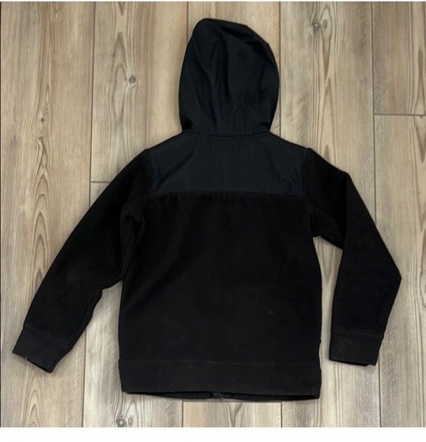 Nike Kids Black Zip Up Fleece Jacket with hoodie Boys 7 - Picture 5 of 7