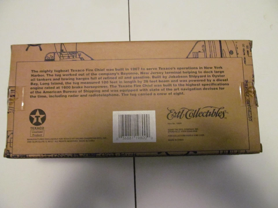 Texaco Jefe de Bomberos Remolcador Diecast Moneda Banco Barco 2000 Millennium Edición Límite Ertl Foto 3 de 4