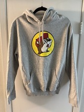 Buc-ee's Hoodie Mens Medium Pullover Sweatshirt Hooded Drawstring Beaver Mascot