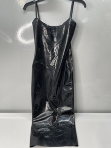jersey dresses for women Jessy High Neck Latex Dress  Sleek, Made to Order