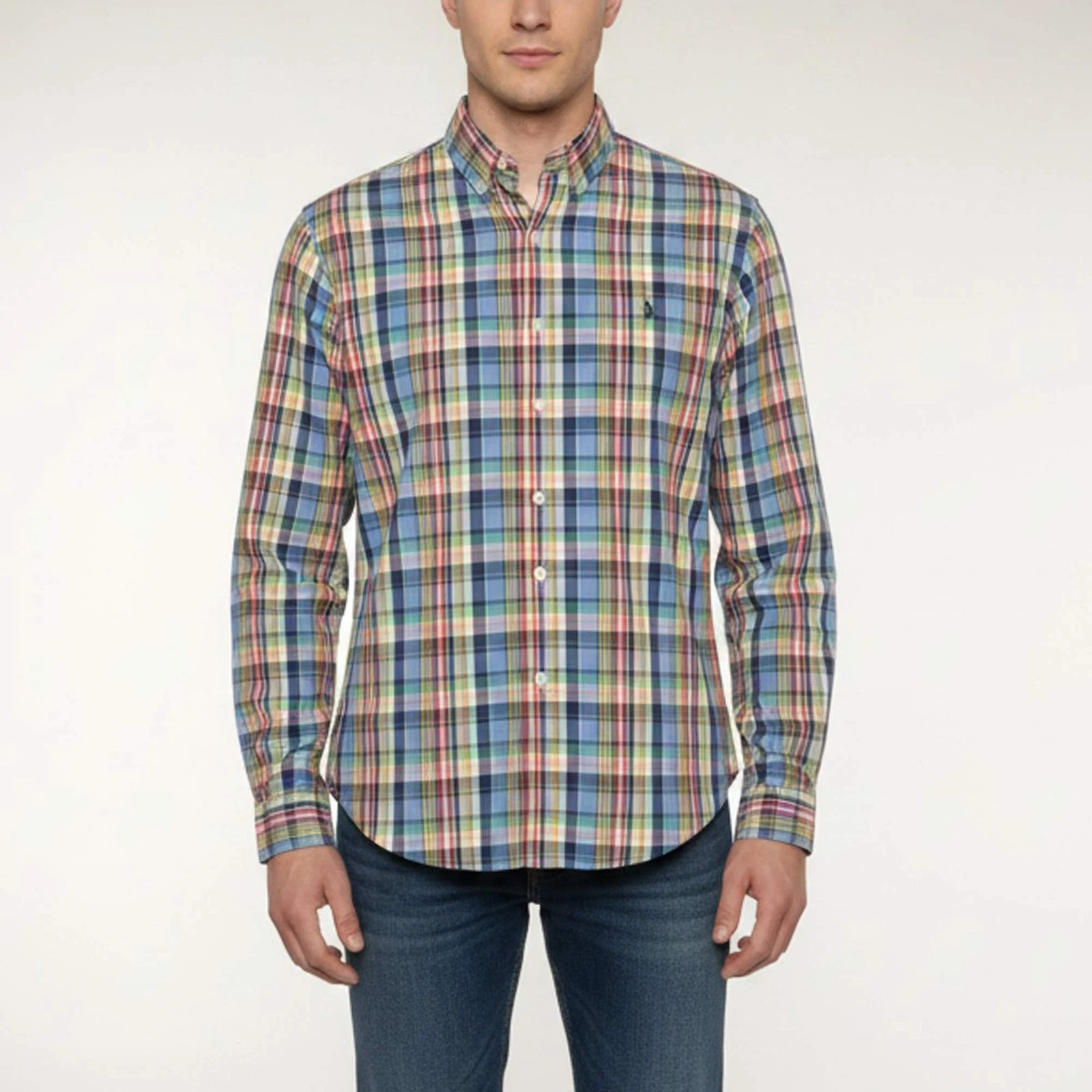 Polo Ralph Lauren Multicolour Plaid Cotton Slim Fit Shirt L