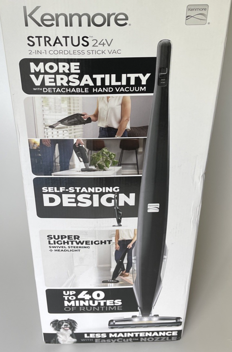 Kenmore STRATUS DS1035 24V 2-in-1 Cordless Stick Vacuum New Open Box