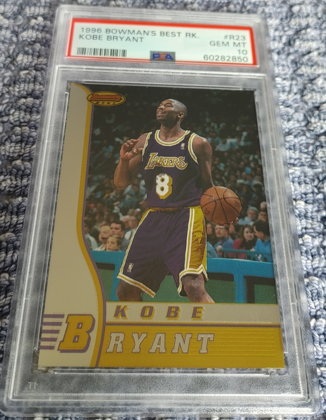 1996-97 BOWMAN'S BEST BASKETBALL GEM MINT KOBE BRYANT ROOKIE CARD #R23 * PSA 10 view 8