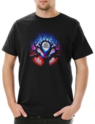 Yggdrasil Moon Walknut Herren T-Shirt 4XL Angebot Thor Tree Of Life Tyr