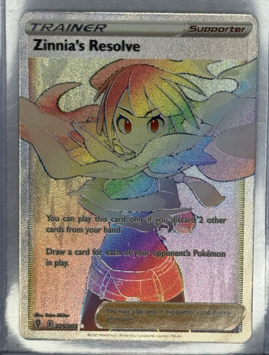 Zinnia's Resolve 225/203 SWSH07 Evolving Skies Secret Rare Holo Full Art