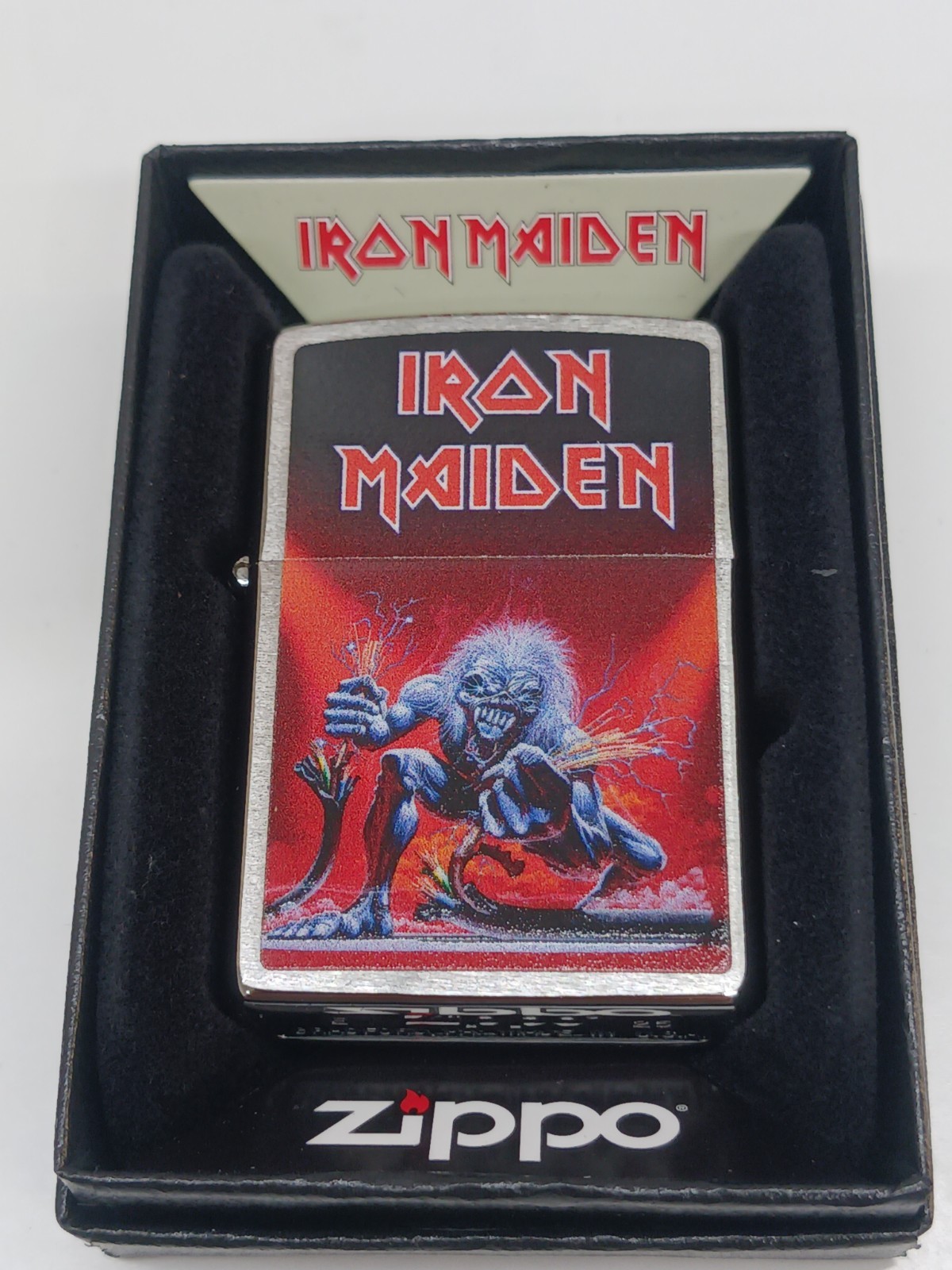 Zippo Iron Maiden Brushed Chrome Color Image 46990