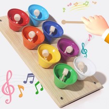 Hand Press Eight Tone Bells Melody Bell Toy Music Bells