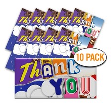 10 x Thank You Funny Chocolate Bar Wrapper Secret Santa Thanks Xmas Gift Present