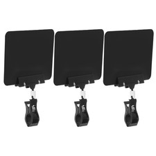 A6 Sign Holder Clip 4" x 3", 3 Pcs Double Head Swivel Sign, Black