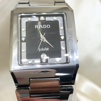 Rado Jubile Quartz Date 148.0288.5 2.8cm Black working Cleaned