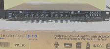 Technical Pro Bluetooth USB/SD Preamp Mixing Recorder w/2 Mic Inputs 9 Band EQ