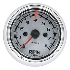  5076 2-1/2" Tachometer, White 
