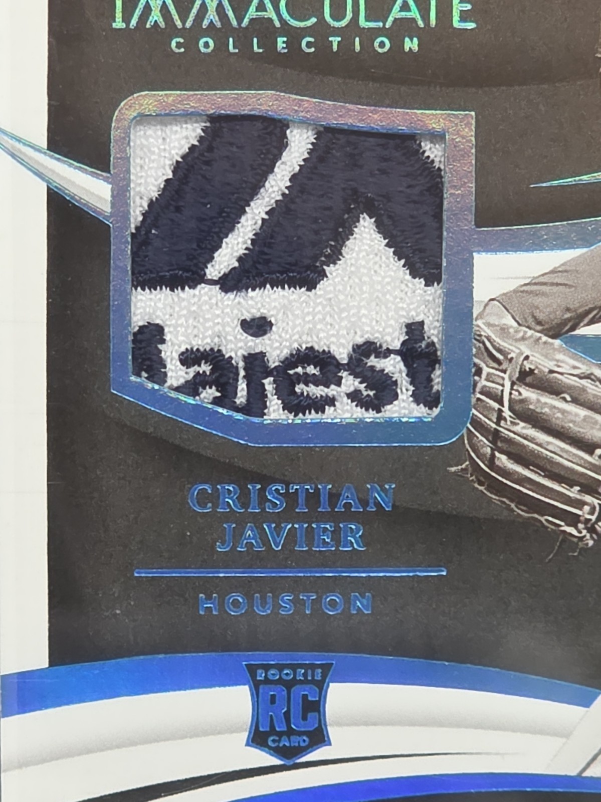 2021 Panini Immaculate Cristian Javier 1/1 Majestic Patch Auto Monochrome RC  view 3