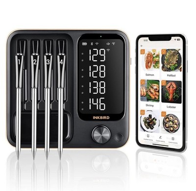 Inkbird Wireless BBQ Thermometer Model INT-14-BW New In Box, Never Used,