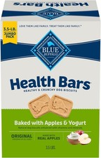 Blue Buffalo Health Bars Natural Crunchy Dog Treat Biscuits, Apple Yogurt 56 OZ