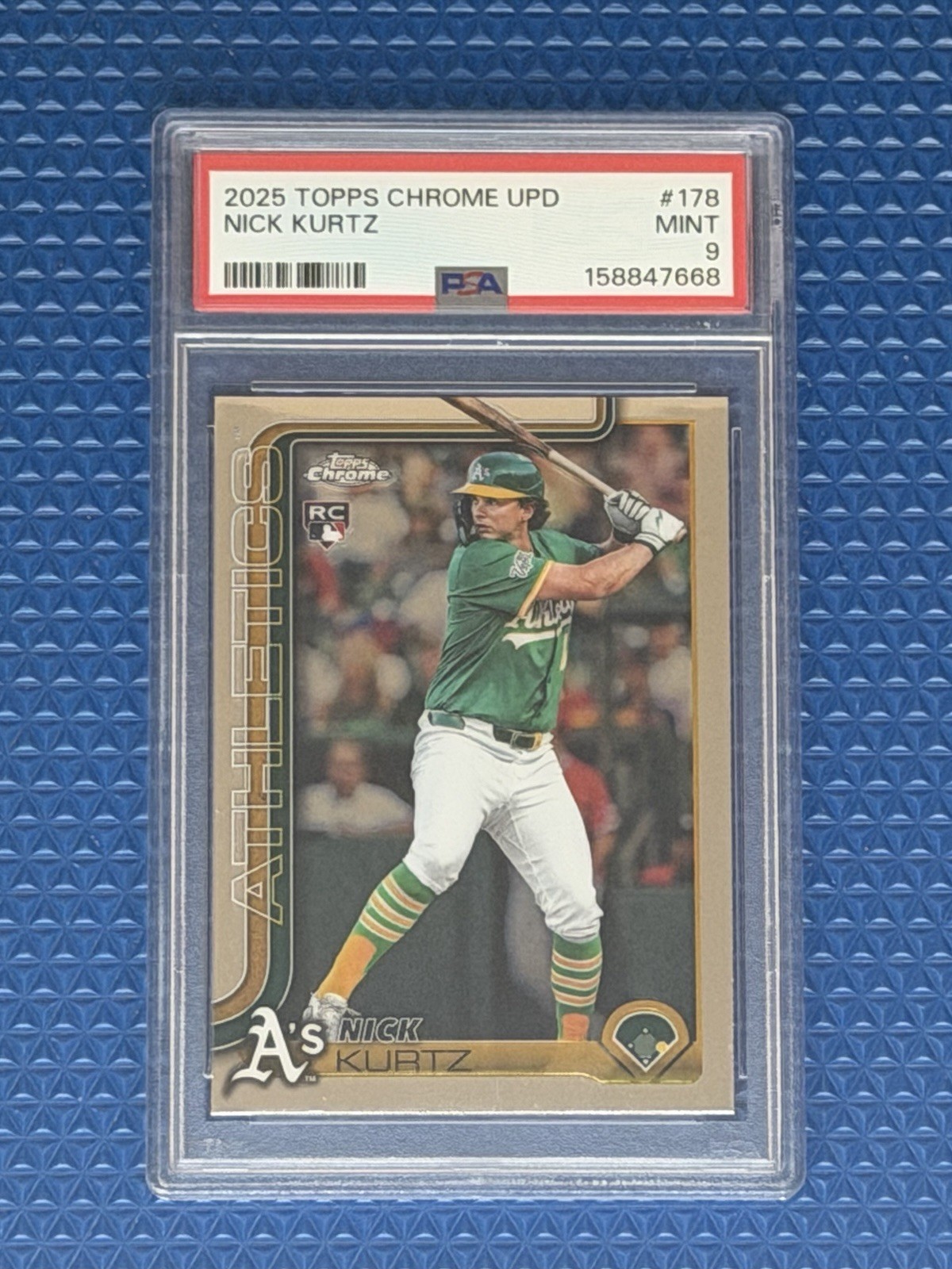 2025 Topps Chrome Update Series Nick Kurtz Rookie RC PSA MINT9 Oakland A’s ROY