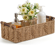 Toilet Paper Storage Basket for Bathroom Countertop Baskets for Organizing  wit
