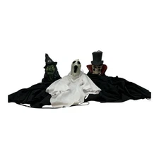 Vtg Skeleton Dracula, Ghost,Wicked Witch 2002 The Paper Magic Group Hanging 12”