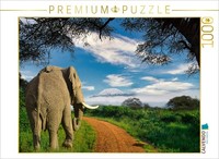 Calvendo Puzzle Elephant And Kilimanjaro | 1000 Pieces, Finished Size 25.2 × 18.