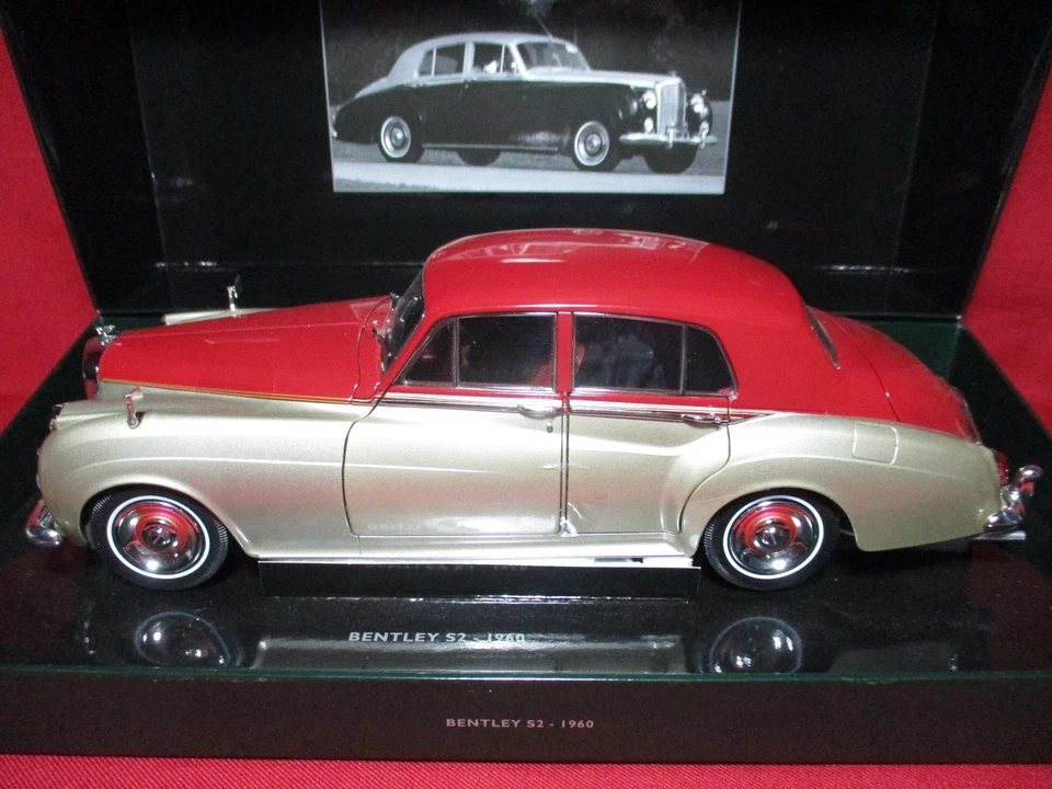 1:18 1960 Bentley S2 Silver + Dark Red Minichamps Classic Model Car Rare - Image 2 of 4