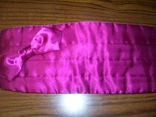 Used Cummerbund  Tie Set - RUBY 88173