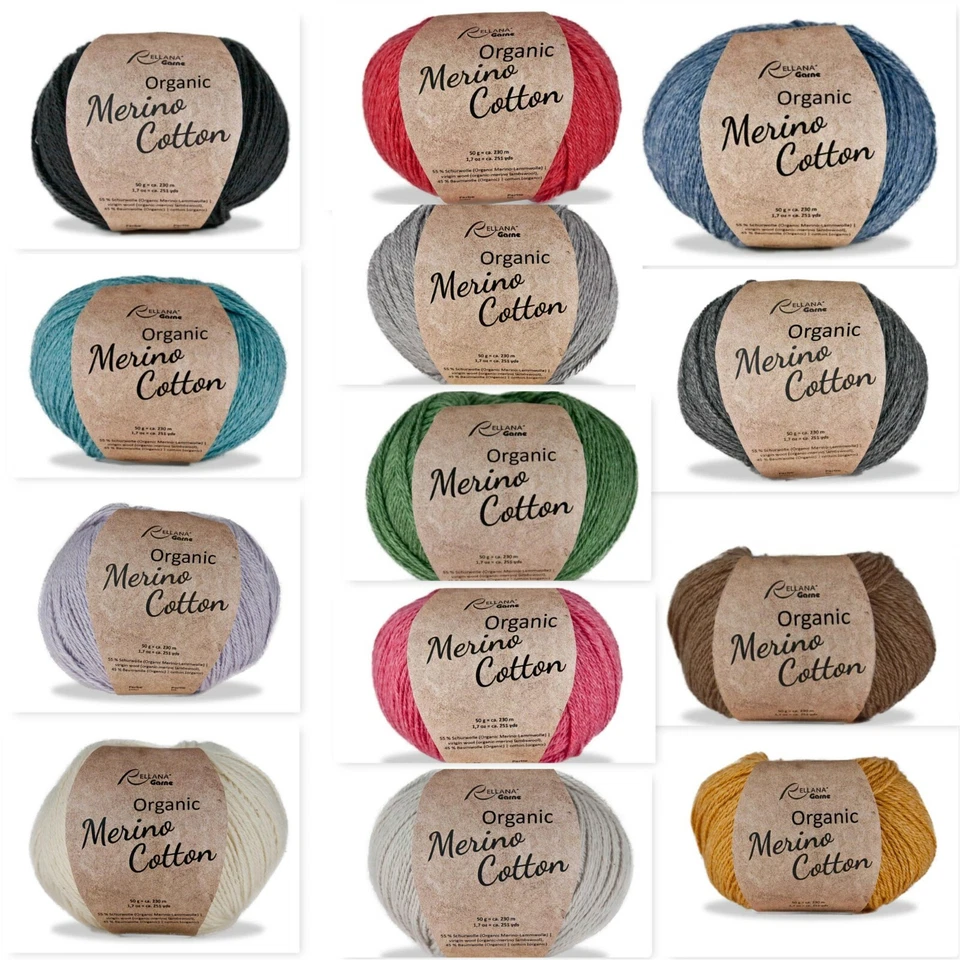 GRÜNDL 50g,Organic Merino Cotton, (110,00 €/1kg ),Rellana,