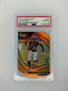 2020 Select Tee Higgins Orange Prizm Die Cut Field Level RC PSA 10