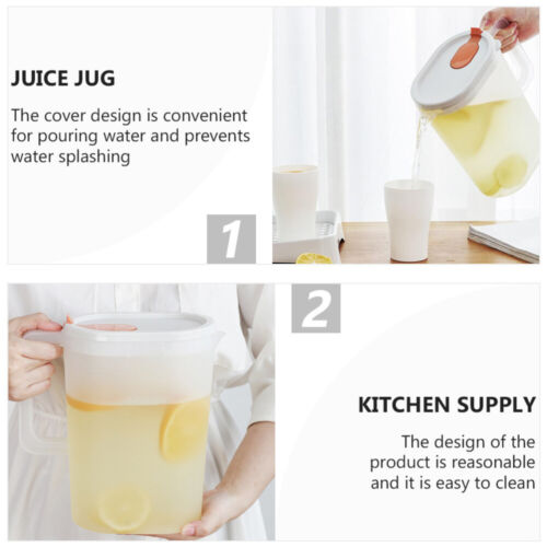 Cold Water Jug Cold Water Kettle Fridge Pitcher Lemonade Pitchers Water Jar - Picture 2 of 12