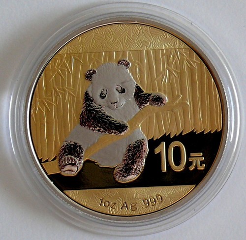 China 10 Yuan 2014 Panda, 1 Oz Silber