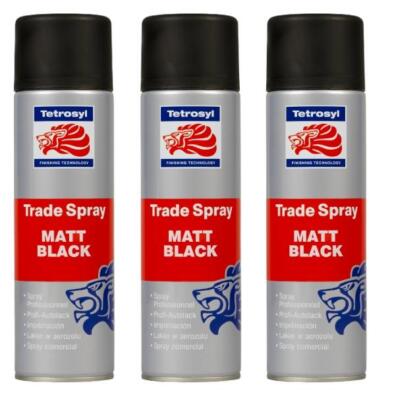 Tetrosyl matt schwarz Handel Aerosol verstellbare Düse Sprühfarbe 500 ml x3