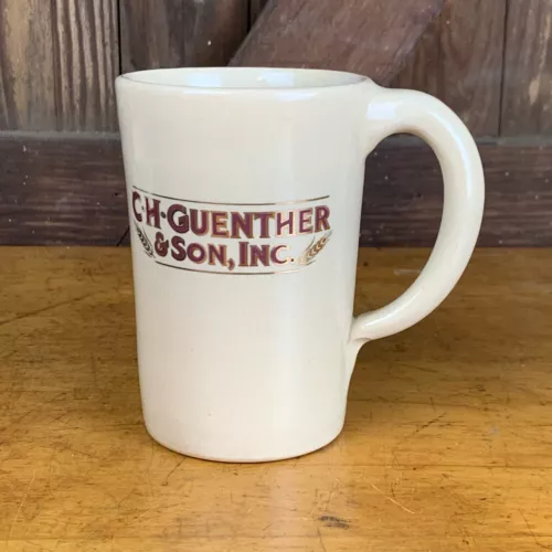 Yesteryears Pottery Marshall Texas Mug Hand Turned Advertising Guenther Son Mug