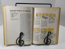 VTG WROUGHT IRON TABLE TOP BOOK HOLDER BROWNISH, BLACK