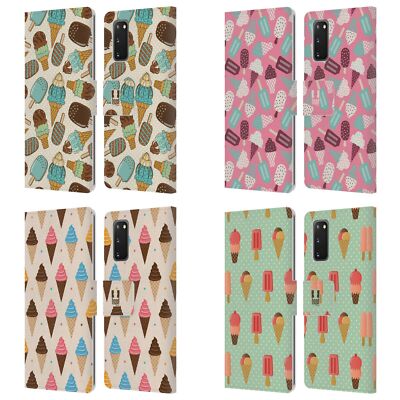 HEAD CASE DESIGNS FARBIGE TROPFEN BRIEFTASCHE HÜLLE HUELLE FÜR SAMSUNG HANDYS 1