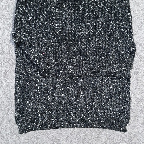 Sheike Chunky Knit Sleeveless Tunic Sweater Vest M Charcoal Turtleneck Layering - Picture 6 of 16