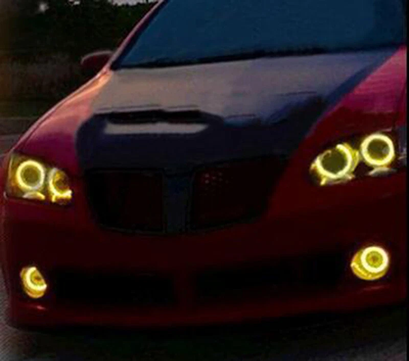 2X Redondos 2.5" Pulgadas Amarillo LED Luz Antiniebla Lámpara de Conducción Ámbar Ojos de Ángel Anillo Halo Foto 2 de 4