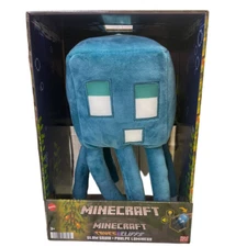 Minecraft Glow Squid Plush Figure with Lights & Sounds, Glow-in-The-Dark