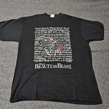 Disney  s Beauty  the Beast The Musical Black Promo Shirt Vintage 1990s