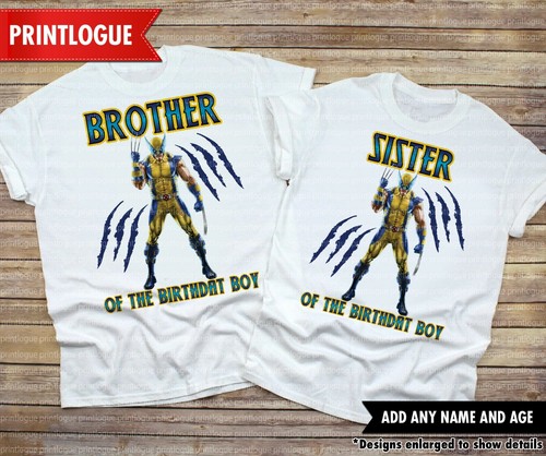 Wolverine Birthday Shirt, Wolverine Family Shirt, Superhero Birthday Shirt - Picture 4 of 5