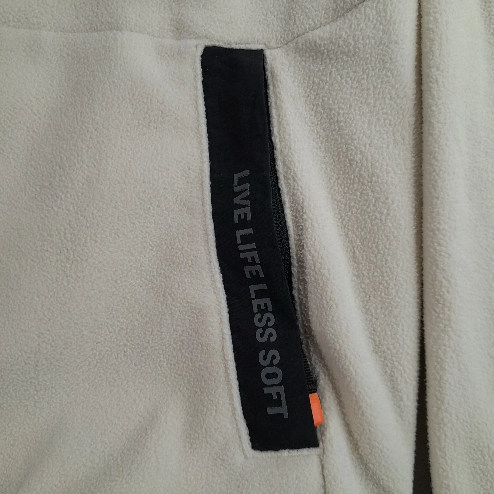 OFF WHITE Felpa con cappuccio Alaskan Hardgear donna piccola AKHG disgelo profondità pile pullover panna usata in ottime condizioni