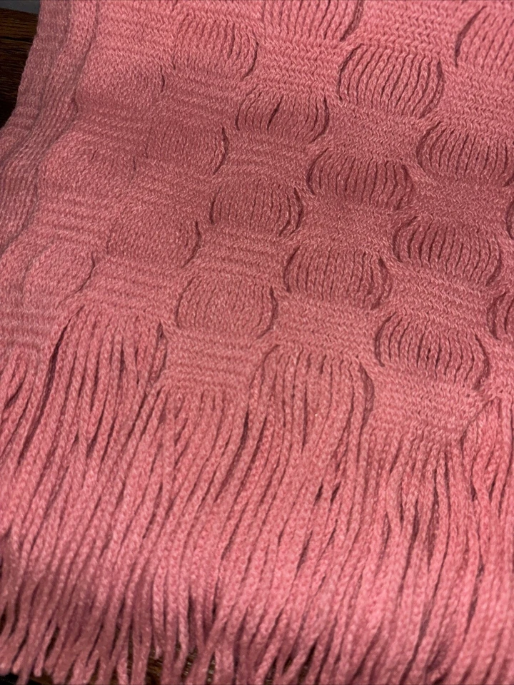 Nordstrom Rosa Bufanda Suave Nueva Mujer’s Vacaciones Invierno Navidad Conejito de Nieve Tejido Foto 3 de 4