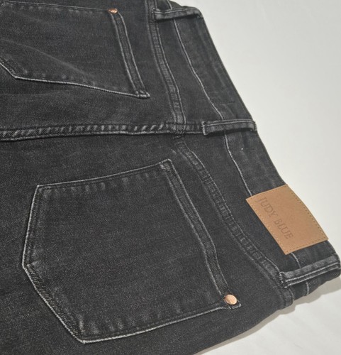 Judy Blue Women's Size 11/30 Black Straight Fit Denim Jeans Cotton Spandex - Picture 7 of 13