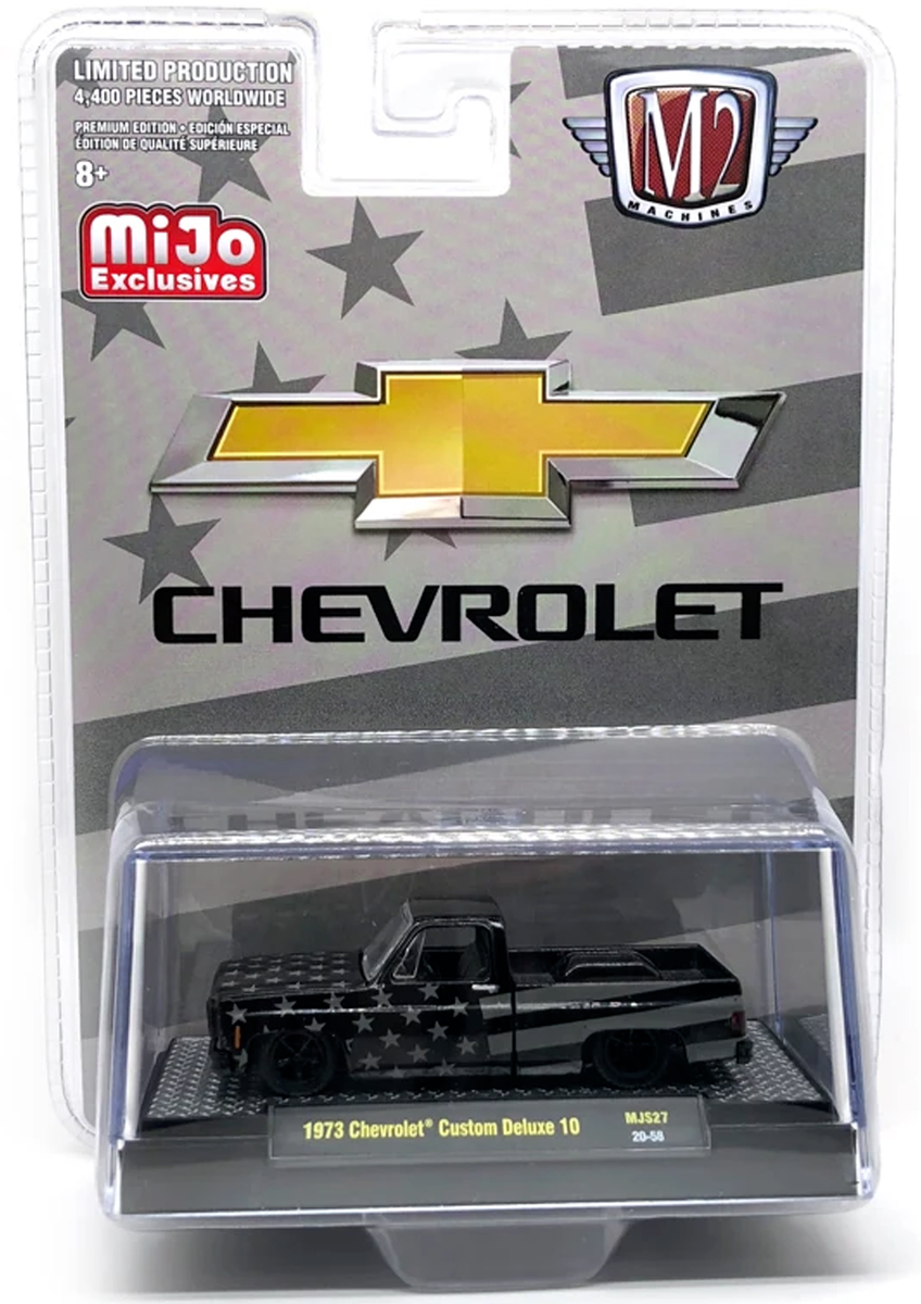M2 Machines 1973 Chevrolet Custom Deluxe 10 Black American Flag