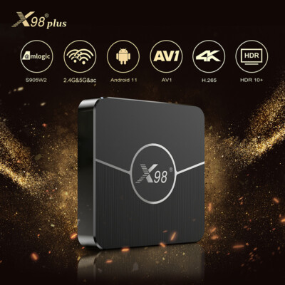 10pcs/lot dhl free  X98Plus TV Box Android 11 S905W2 4G 64G H.265 AV1 Dual Wifi