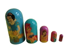 Princesses Nesting Doll/5-pc Set/4.5" Tall/Wood/Russia