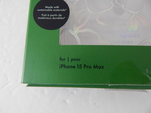 Kate Spade Schutzhülle Magsafe für iPhone 15 Pro Max Klar/Glitzer/Blumen - Bild 6 von 8