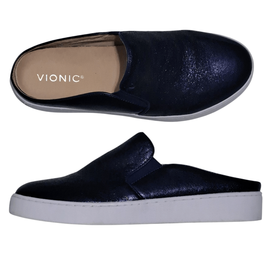 Vionic Splendid Dakota Slip-On Mule Comfort Shoes Navy Size 7.5