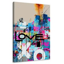 Quadro moderno stampa su tela Pop Art Love Abstract Style canvas
