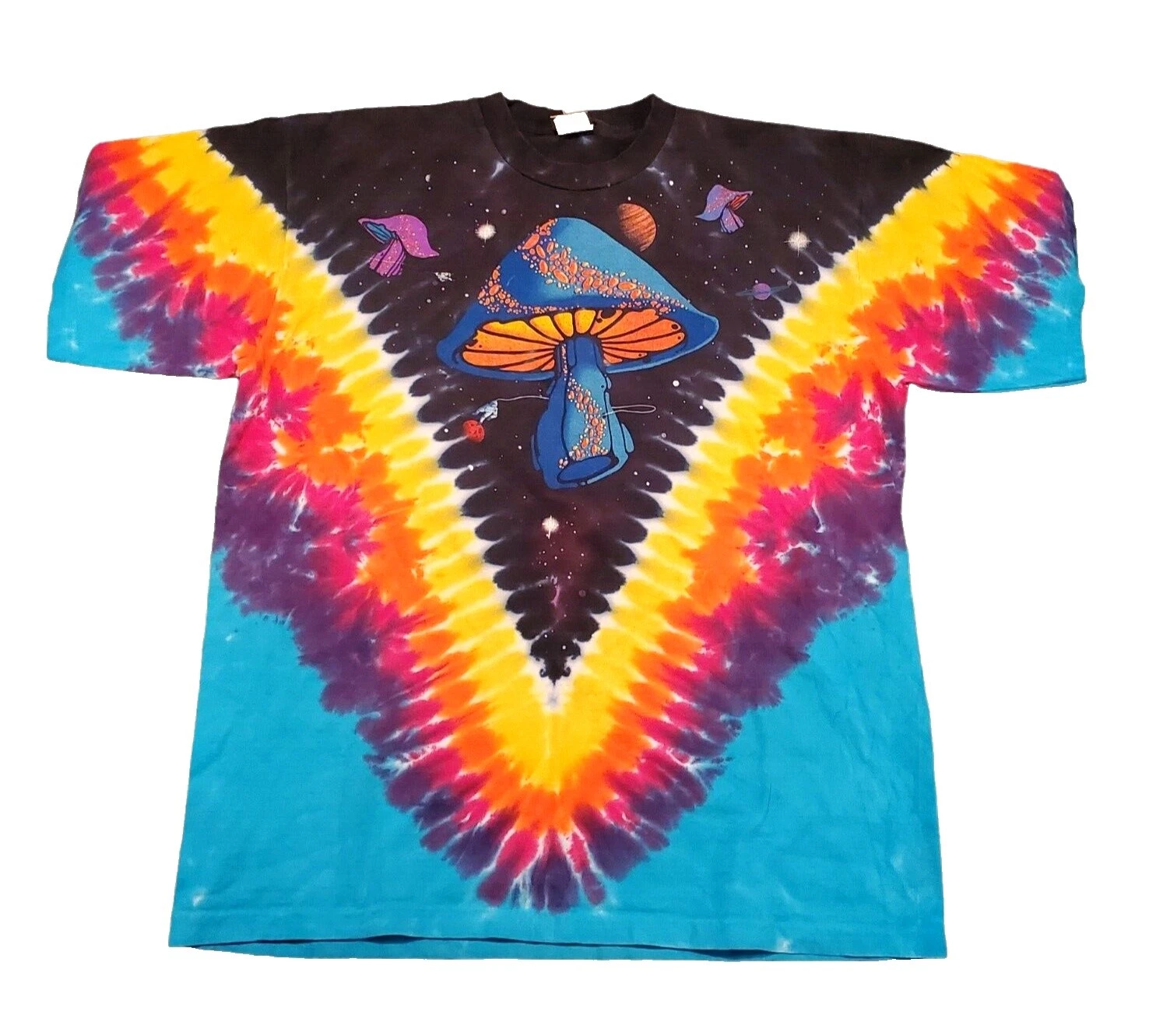 Vintage psicodélico Multicolor Algodón Camisetas para Hombres