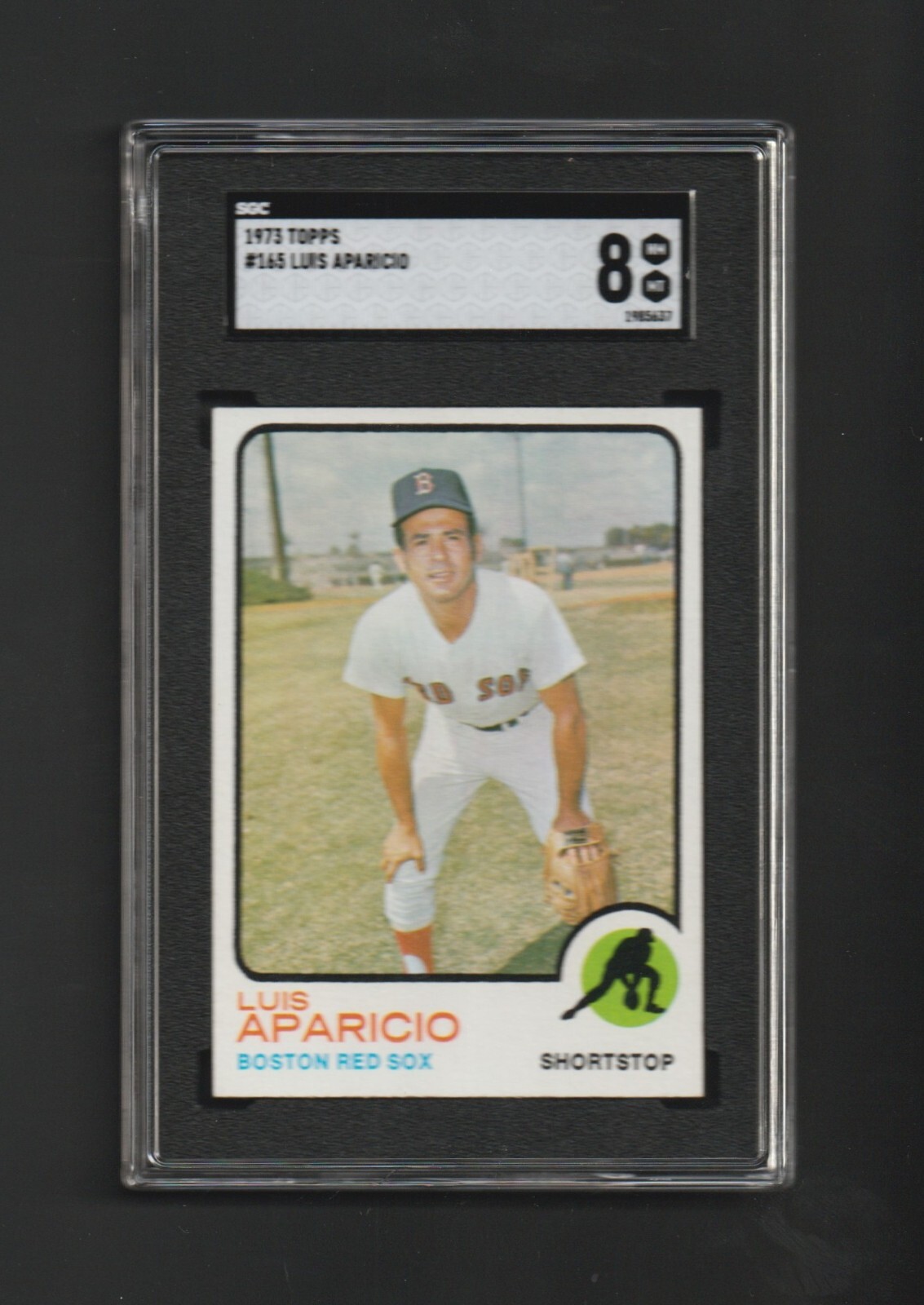 1973 Topps LUIS APARICIO #165 ~ Red Sox White Sox HOF ~ Gorgeous SGC 8 !!!