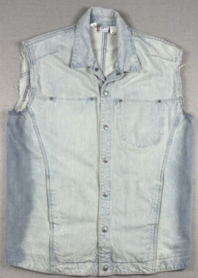 Vintage Y2K Levi s Engineered Jeans Denim Trucker Jacket Sleeveless Biker Mens M